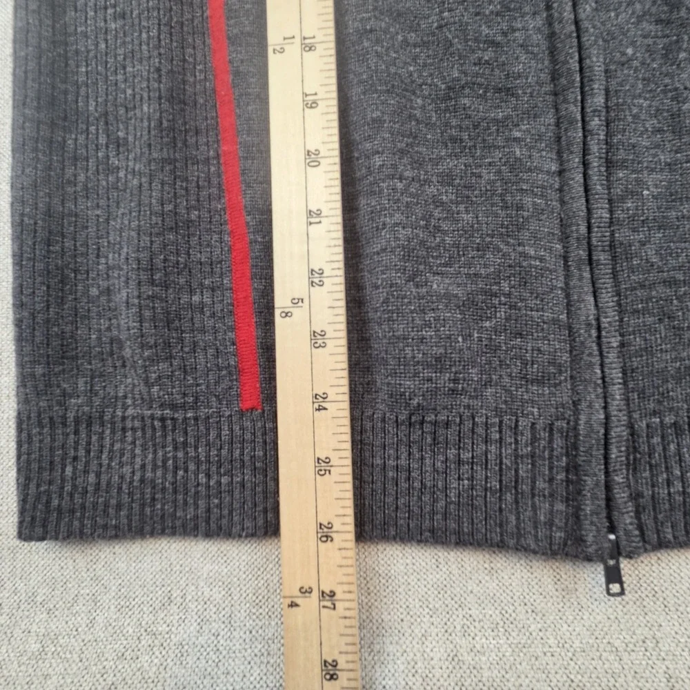 BKE Gray Full Zip Up Cardigan Sweater Men's‎ Medium Grandpacore Preppy Retro